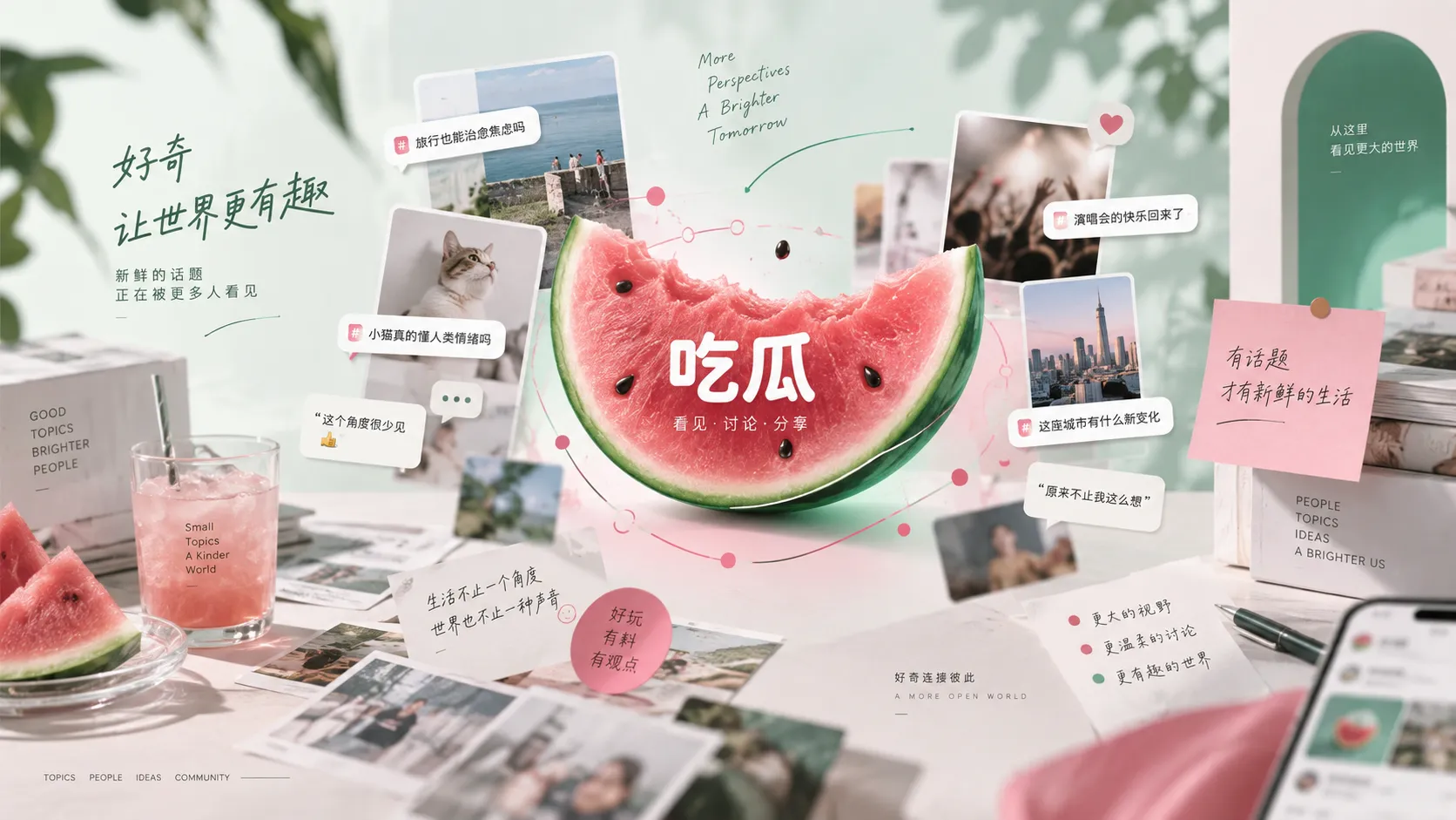 吃瓜网热点内容浏览示意